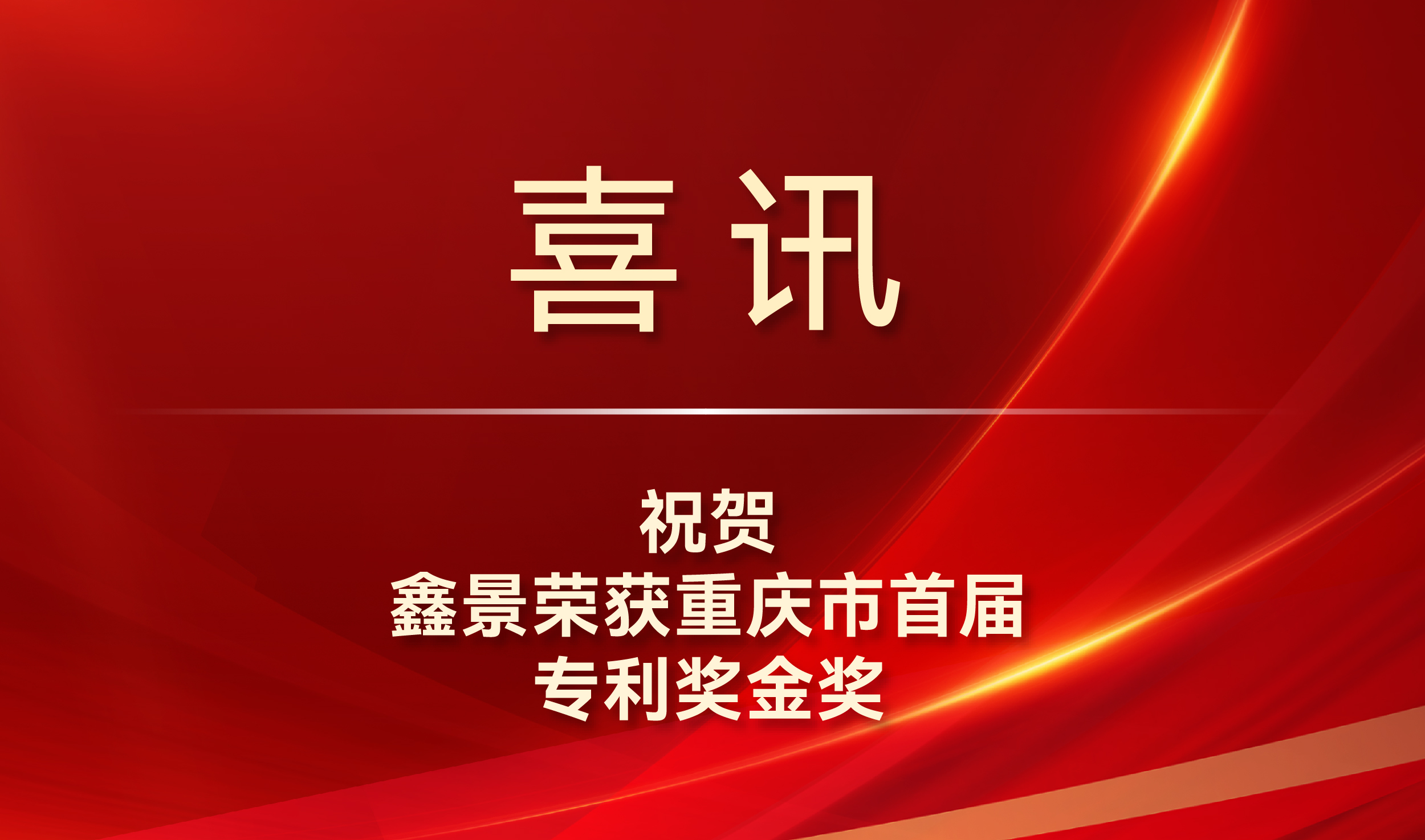 喜訊丨專利金獎！鑫景榮獲我市知識產權最高獎項